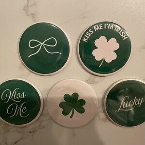 St. Patrick's Day Pin Badge Buttons - Lot of 5